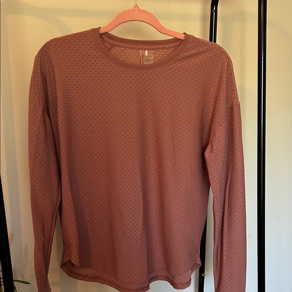 CALIA by Carrie Underwood Textured Pink Long Sleeve Top